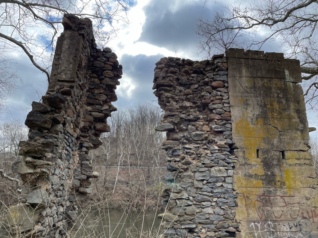 Stone pillars along the trail.